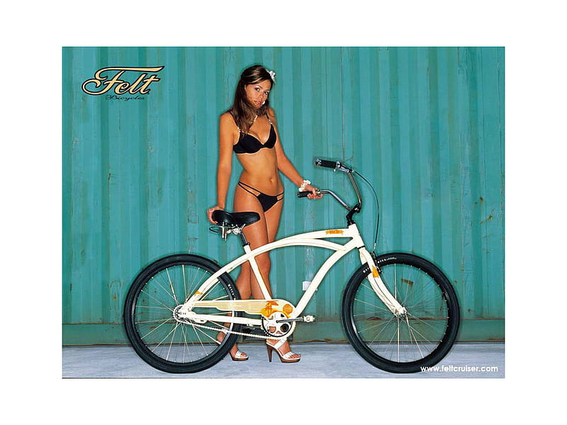 Bike Sales Increase, felt bikes, babe, beauty, smile, bike, style, bikini, HD wallpaper