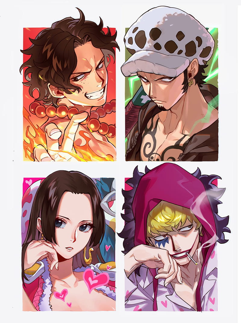 Ace, Corazon, Anime, Law, Boa Hancock, One Piece, Manga, HD phone wallpaper
