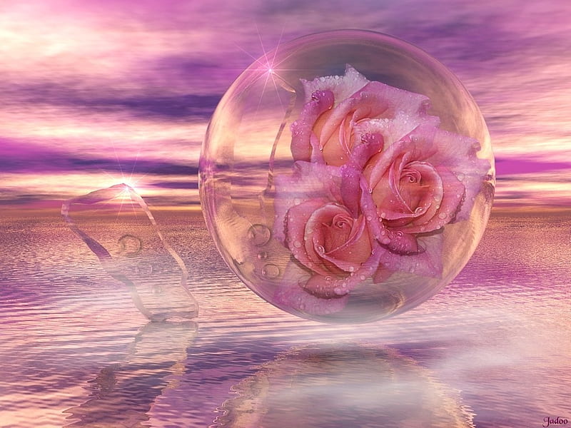 Glass of roses 1024x 768. jpg, glass, pink purple, roses, HD wallpaper