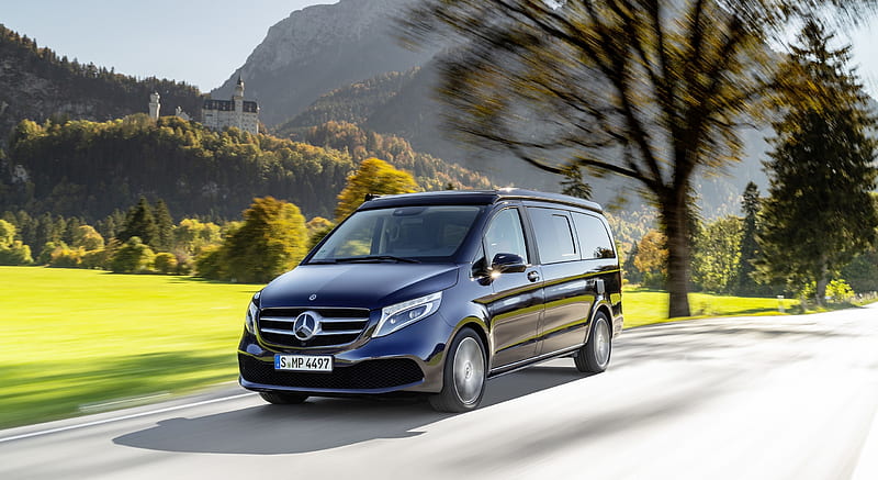 2019 Mercedes-Benz V-Class Marco Polo (Color: Cavansit Blue Metallic) - Front Three-Quarter , car, HD wallpaper