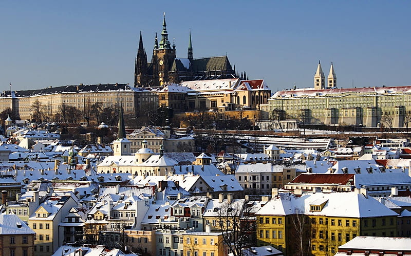 Czech Winter-Cities graphy, HD wallpaper