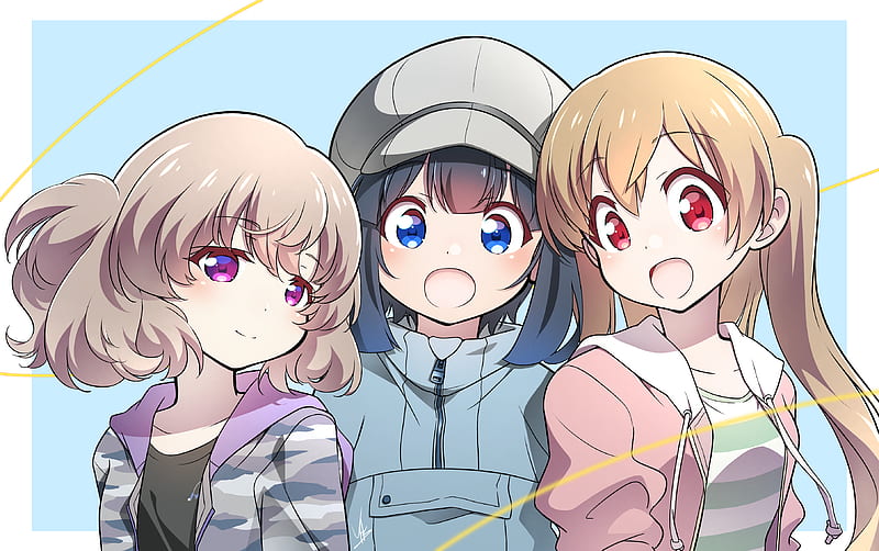 Anime, Slow Loop, Hiyori Minagi , Koharu Minagi , Koi Yoshinaga, HD wallpaper
