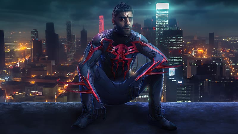 Oscar Isaac As Spider Man 2099, spiderman-2099, spiderman, superheroes, artwork, digital-art, artist, oscar-isaac, HD wallpaper