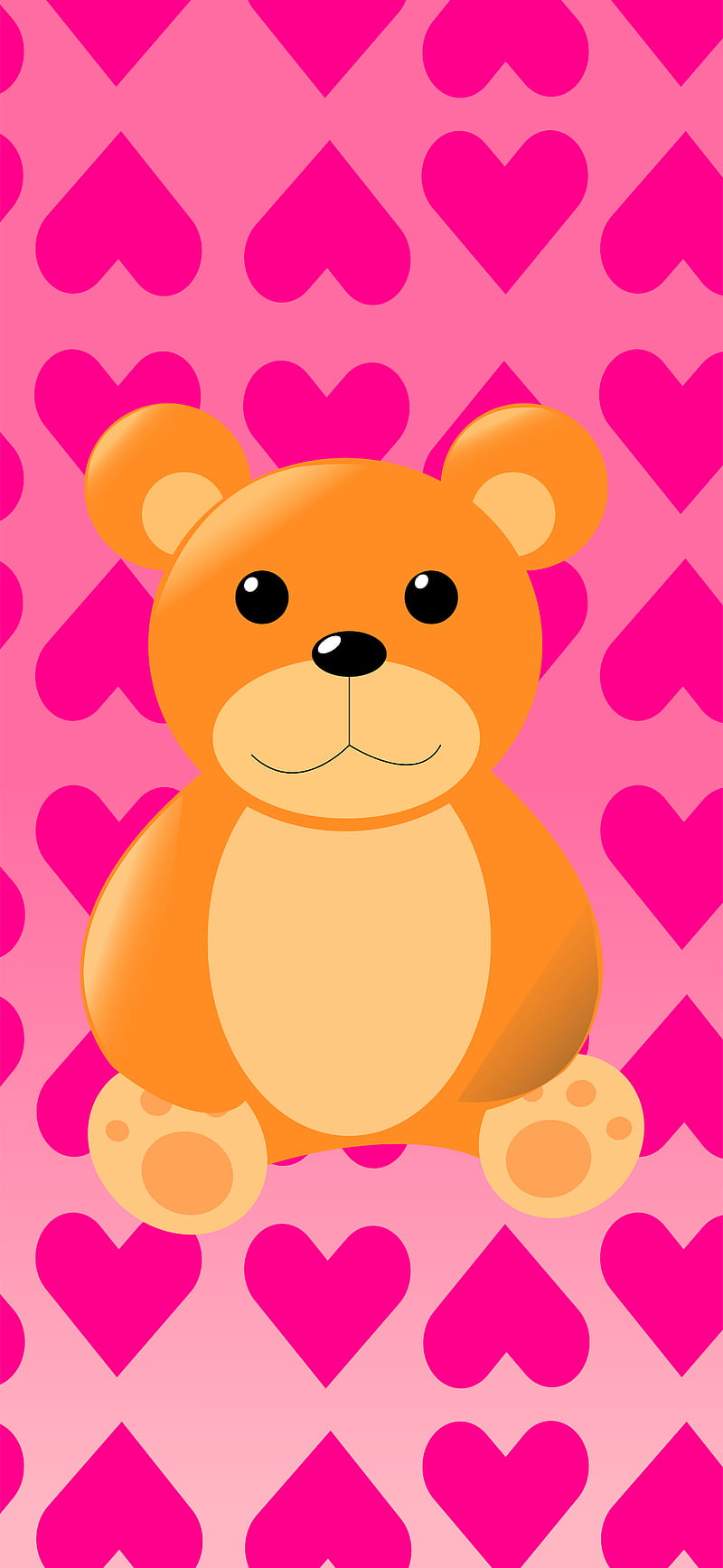 Oso de peluche, bear, debora, little, pink, purple, HD phone wallpaper