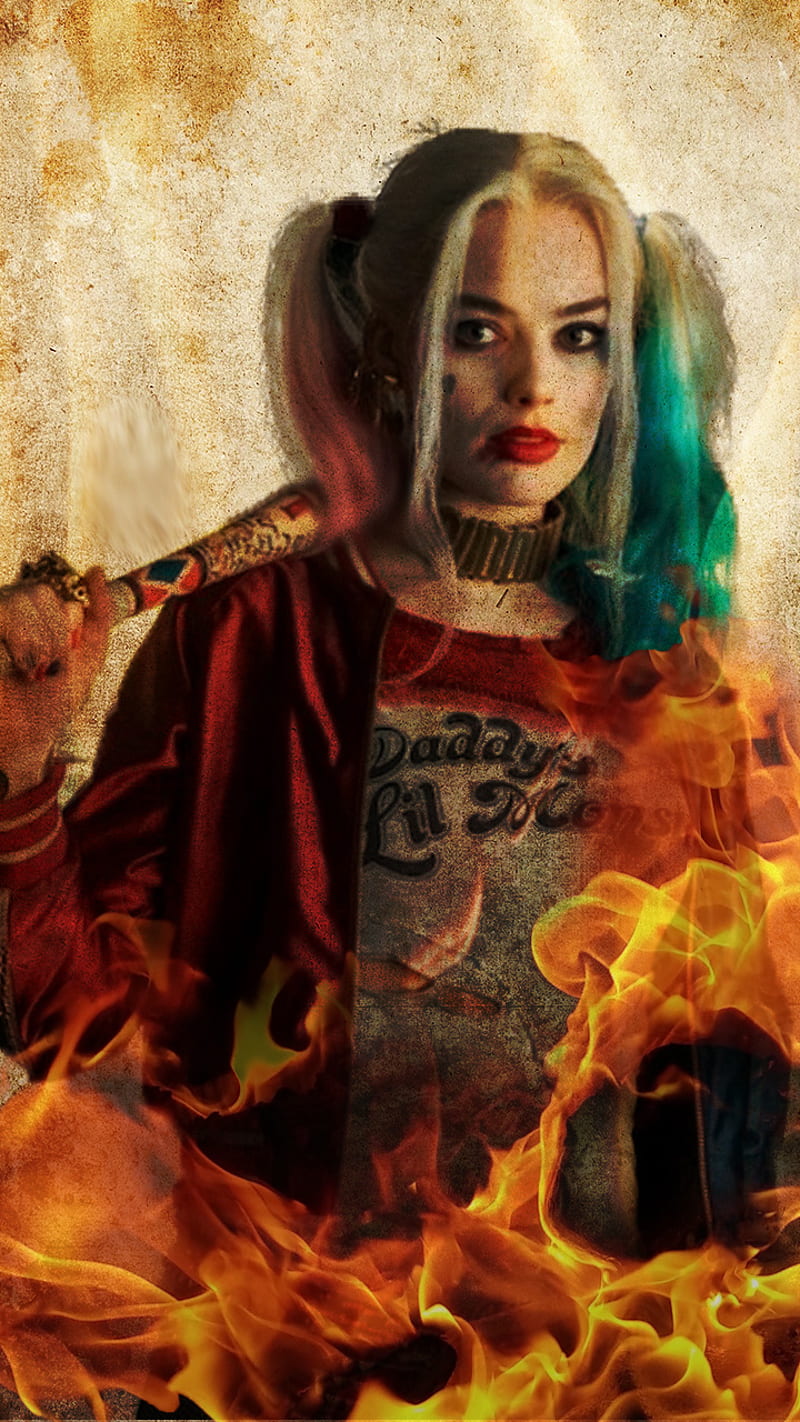 Harley-Quinn, dc, girl, movie, suicide squad, wild girl, HD phone wallpaper