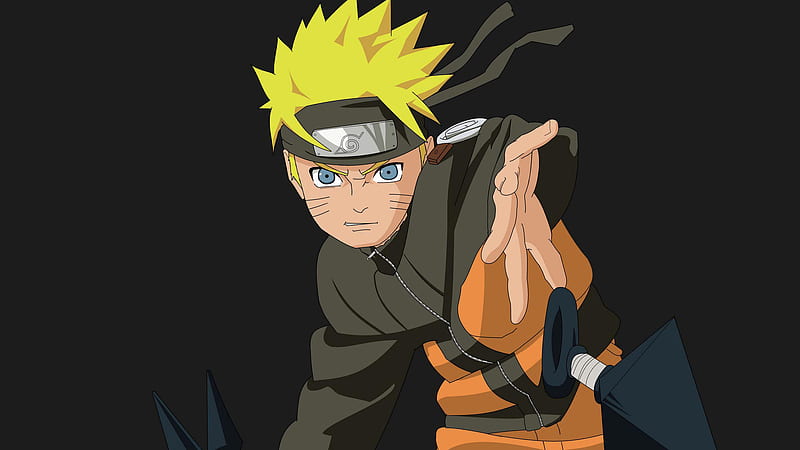 Ash Eyes Uzumaki Naruto Yellow Hair Black Background Naruto, HD wallpaper