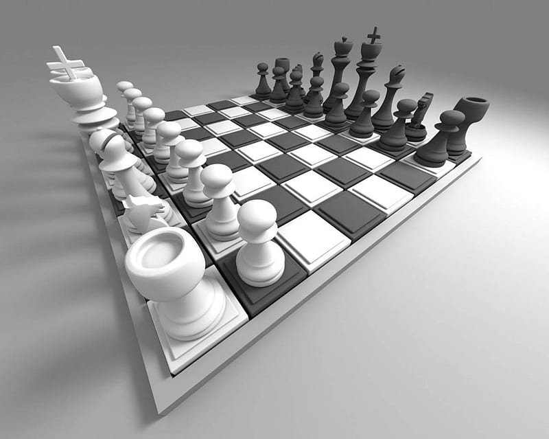 Chess Board, chess pieces, HD wallpaper