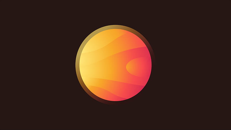 Sun Planet Minimalist, sun, planet, artist, minimalism, minimalist, HD wallpaper