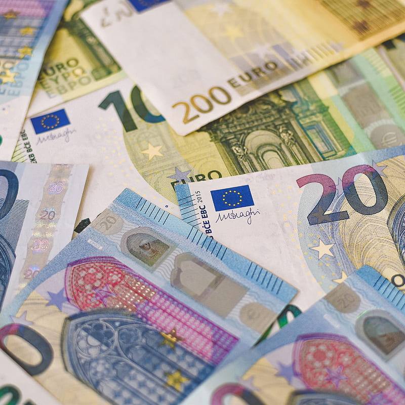 euro, money, banknotes, bills, cash ipad pro 12.9 retina for parallax background, HD phone wallpaper