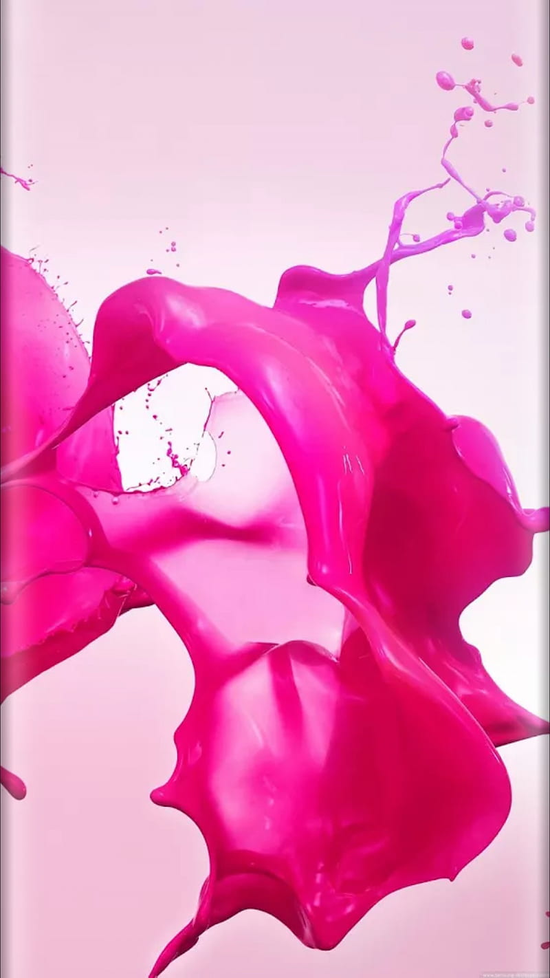 Abstract, edge style, pink, s7, splash, super design, HD phone wallpaper