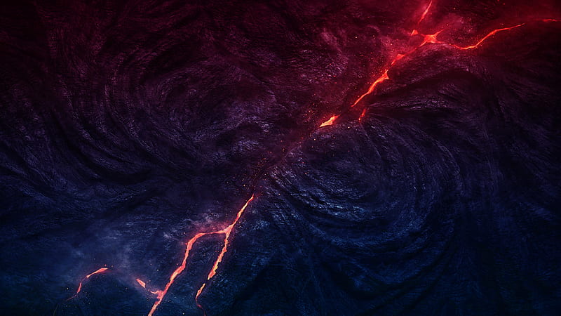 Lava Volcano Creak, HD wallpaper