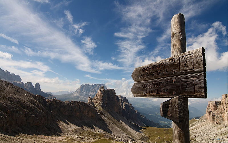 The signpost After the scenery-2012 landscape Featured, HD wallpaper