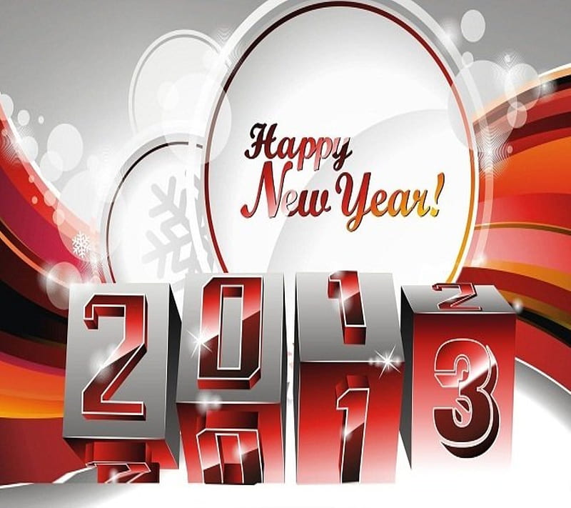 Happy New Year 2013, celebrate, cool, holiday, new year, nice, occasion, HD wallpaper