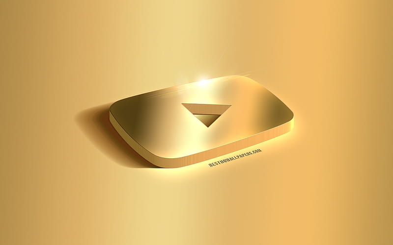 Discover 119+ gold youtube logo