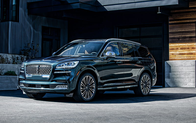 2020, Lincoln Aviator, SUV, front view, exterior, luxury SUV, new blue Aviator, american cars, Lincoln, HD wallpaper