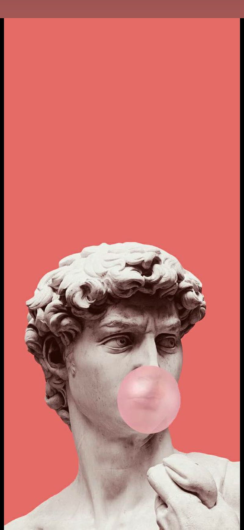 Statue, gum, pink, HD phone wallpaper
