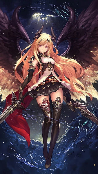 Lilith The Fallen Angel Anime Sword Demon Hell Lilith Blood Angel Black Dress Hd Wallpaper Peakpx