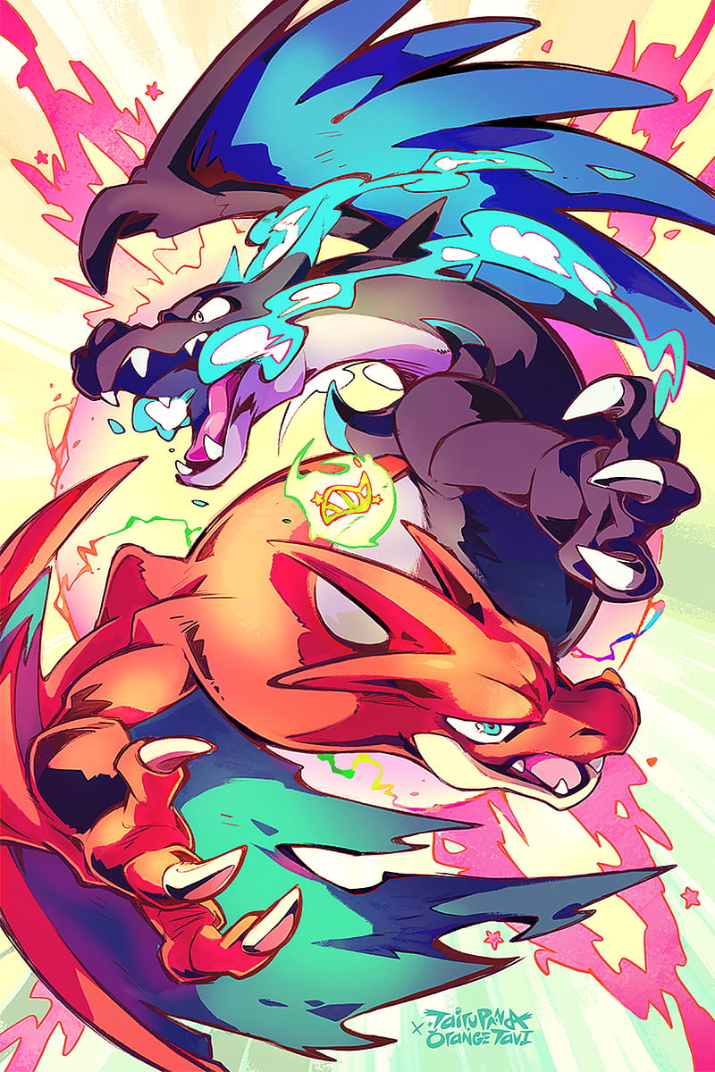 Charizard X Y, alola, ash, dragon, evolucion, goku, mega, naruto, pikachu, pokemon, HD phone wallpaper