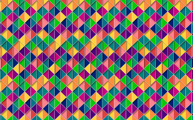 triangles, mosaic, art, geometry, polygons, abstract textute, abstract art, geometric shapes, HD wallpaper