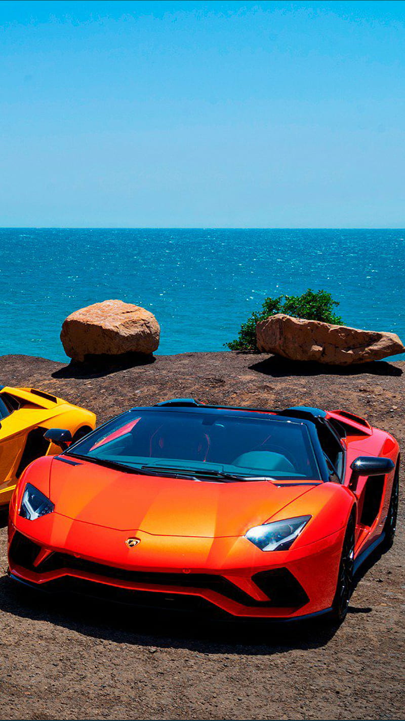 Summer Vibes, lamborghini, lambo, aventador, car, hypercar, supercar, rich, luxury, HD phone wallpaper