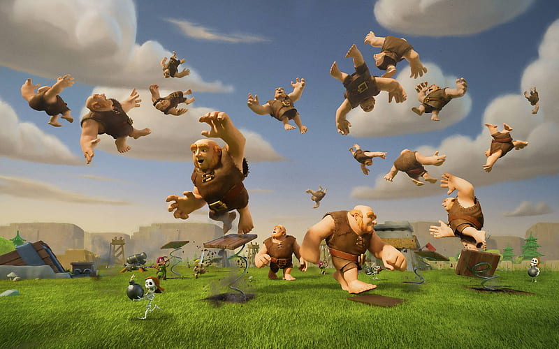 Clash Of Clans Giants, clash-of-clans, supercell, games, 2017-games, HD wallpaper