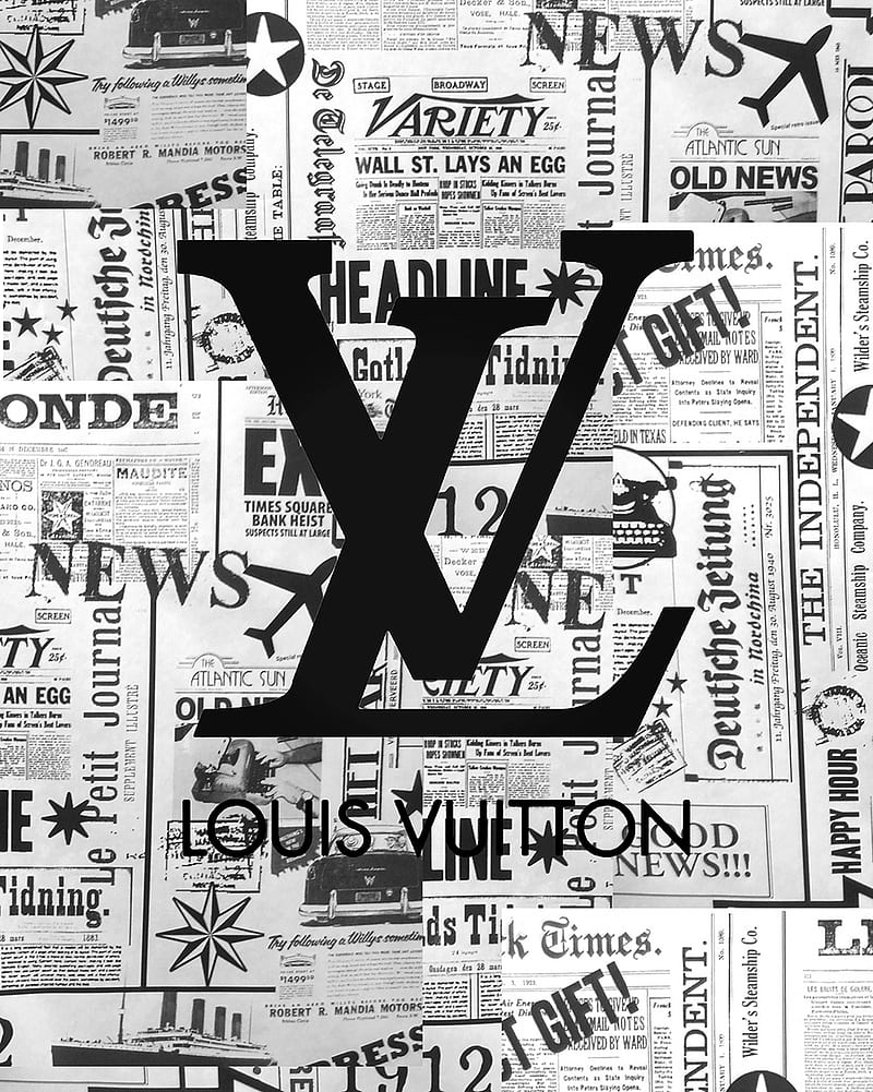 LOUIS VUITTON LOGO POST. Black and white wall, Black and white wall, Wall  collage, LV Black HD phone wallpaper