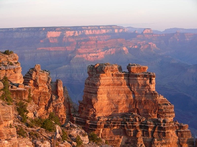 Grand Canyon, desert, rock, canyon, arizona, HD wallpaper