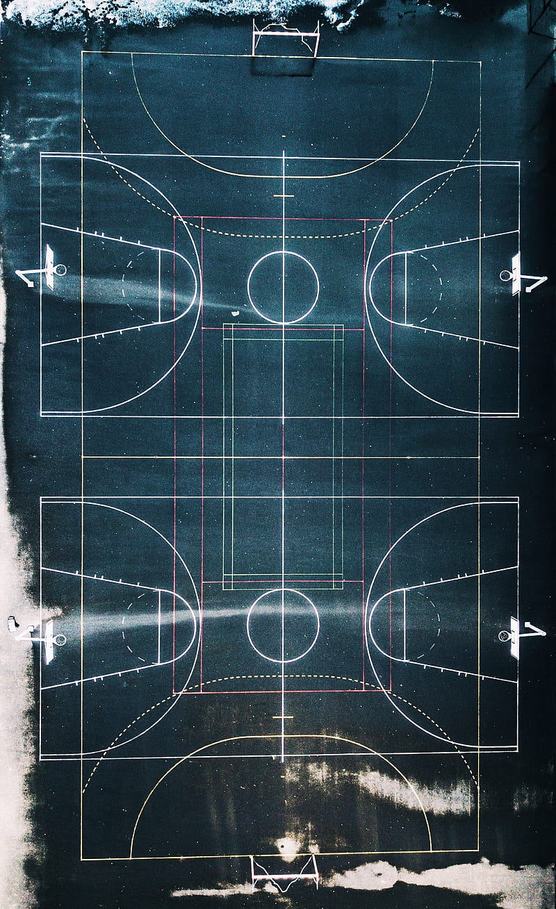 basketball court, geometry, marking, esports, HD phone wallpaper