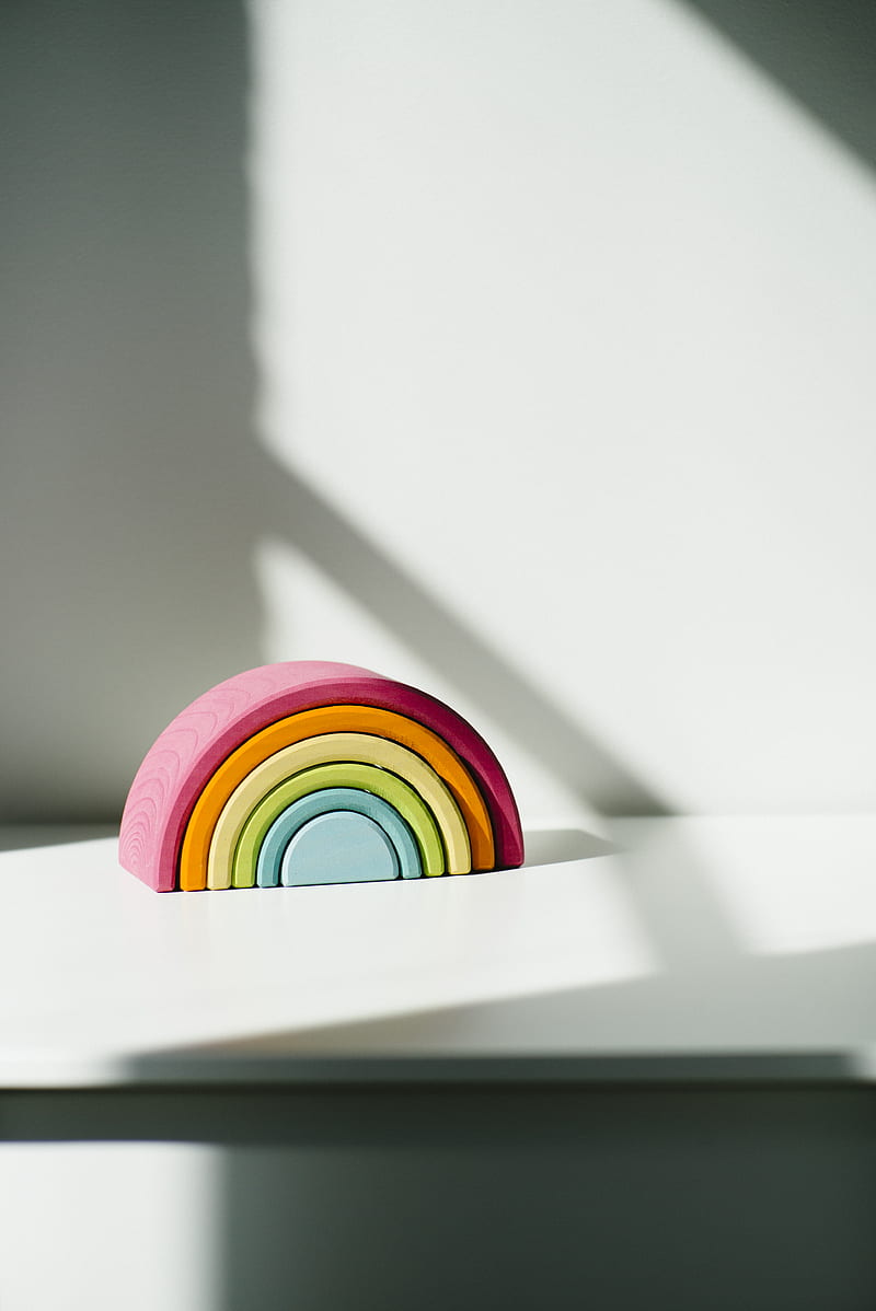 rainbow clay toy, HD phone wallpaper