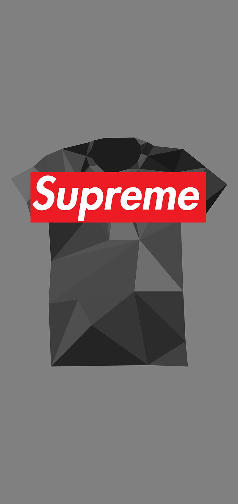 Supreme T Shirt Dope Gris Logo Logos Poly Polygonal Hd Mobile Wallpaper Peakpx