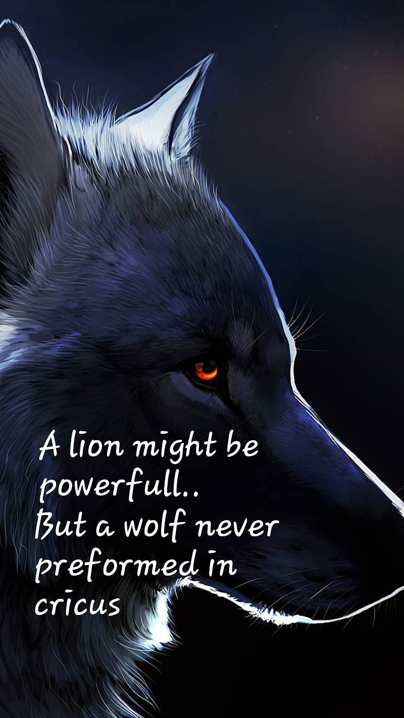 Quote, wolf, HD phone wallpaper