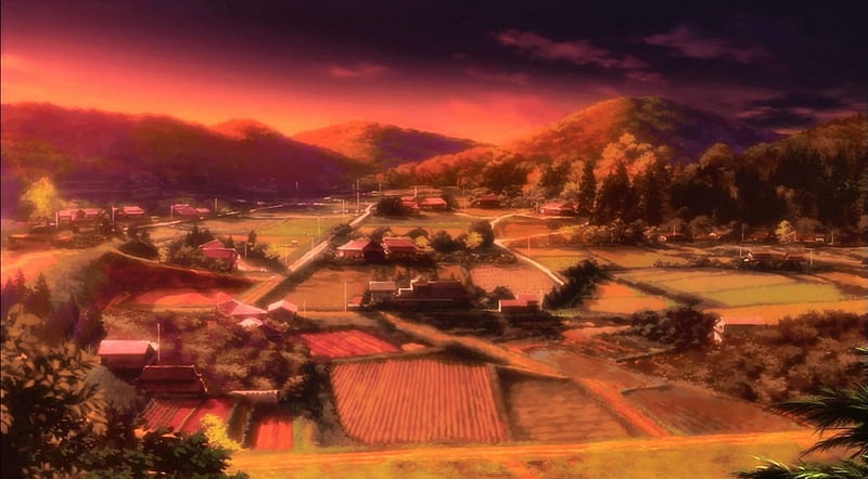HD wallpaper anime village wallapper landscape city cityscape Sekirei   Wallpaper Flare