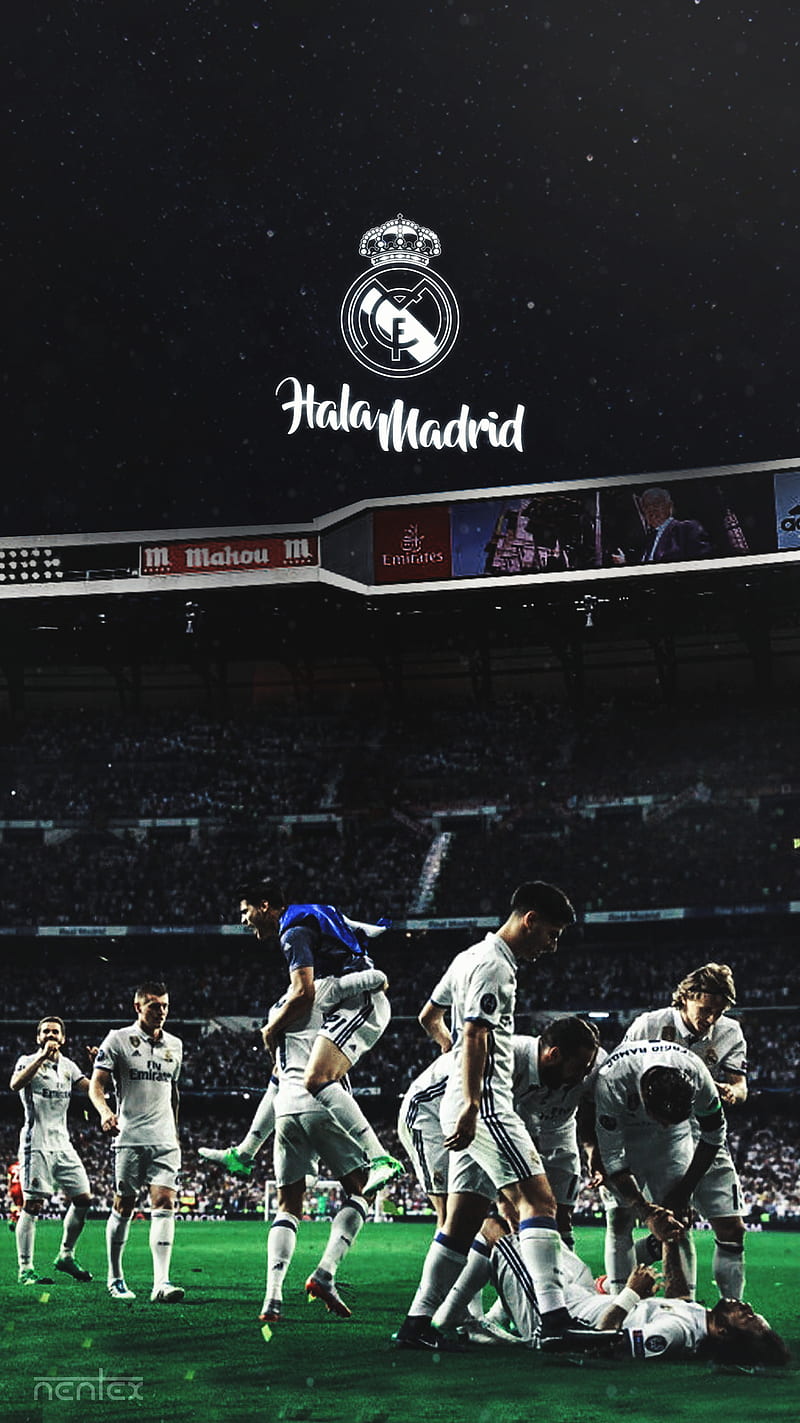 Real Madrid, 2017, 2018, players, ronaldo, team, HD phone wallpaper