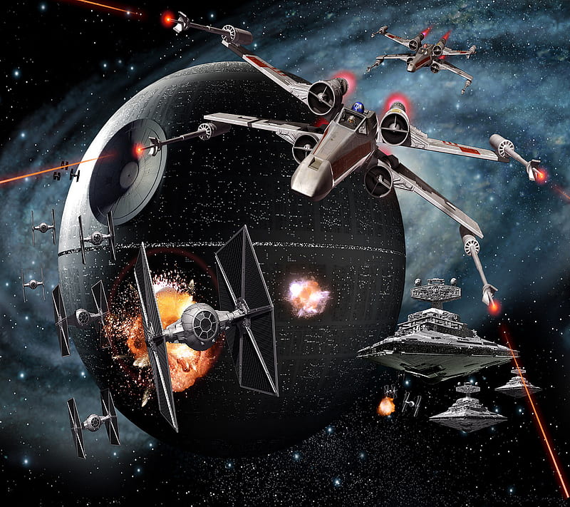 Star Wars, art, movie, outer space, sci-fi, space, space ship, HD wallpaper