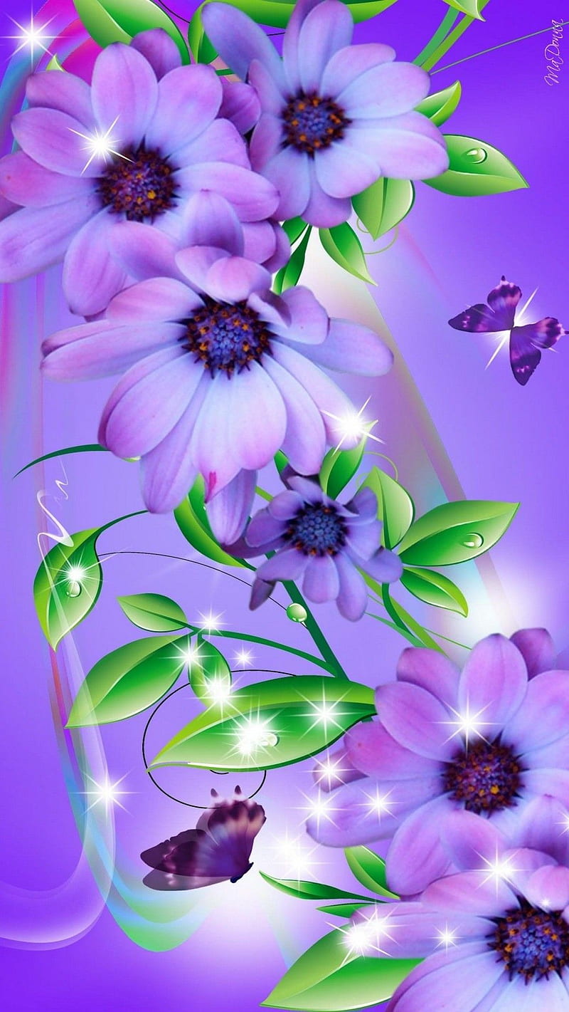 Flowers - purple Flowers, bonito, nature, HD phone wallpaper | Peakpx