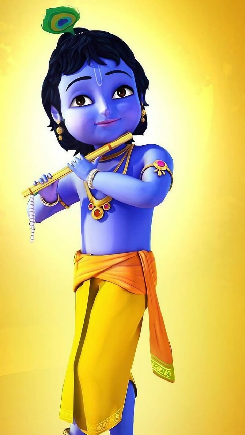 Little Krishna, Playing Flute, lord, god, kanha, HD phone ...