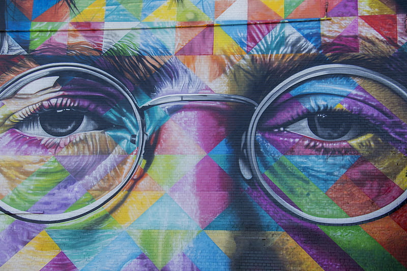 John Lennon abstract painting, HD wallpaper