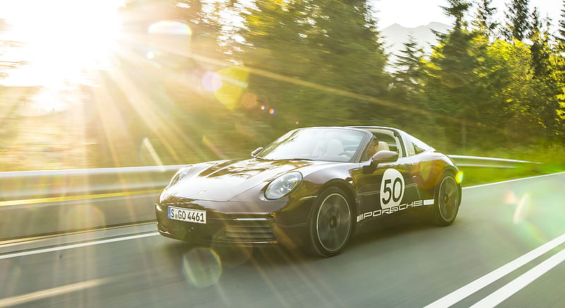 2021 Porsche 911 Targa 4S Heritage Design Edition (Color: Cherry Metallic) - Front Three-Quarter , car, HD wallpaper 2021 Porsche 911 Targa 4S Heritage Design Edition (Color: Cherry Metallic) - Front Three-Quarter , car, HD wallpaper