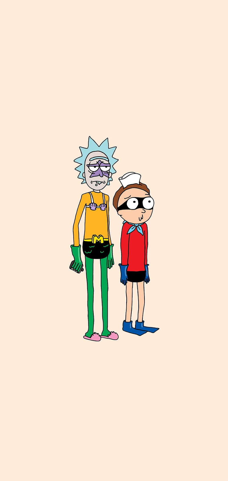 Rick And Morty , barnacle morty, cartoon, friends, men, mermaid and barnacle, rick and morty, theme, HD phone wallpaper