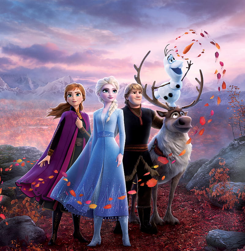 frozen 2, animation, queen elsa, kristoff, olaf, Movies, HD phone wallpaper