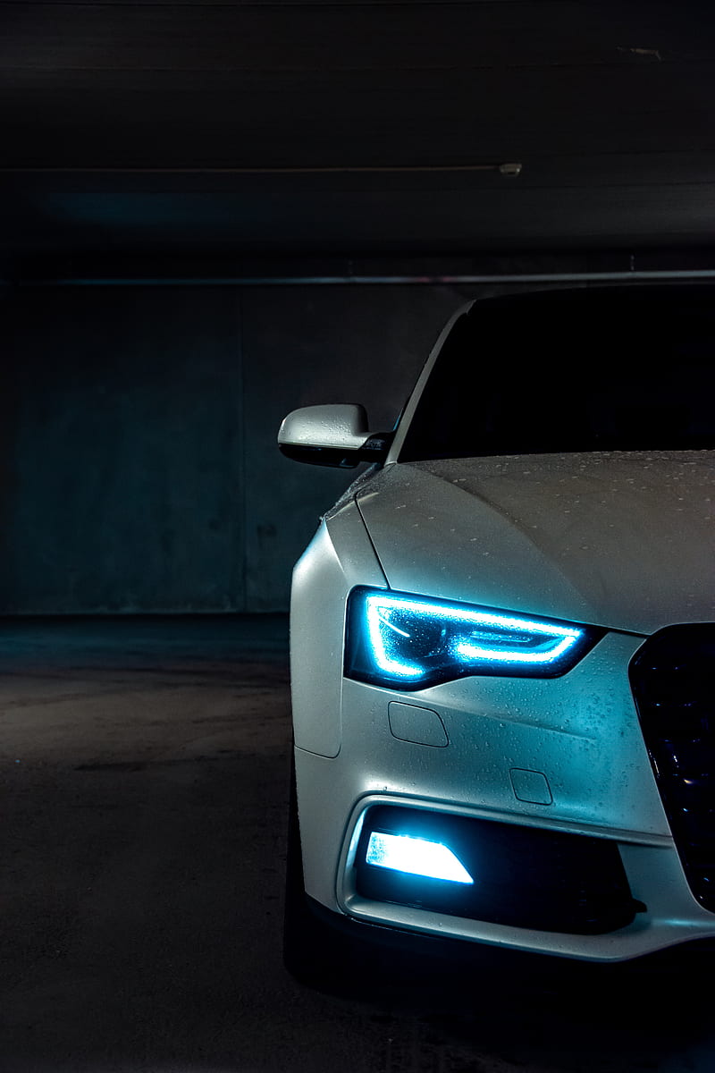 Audi a5, audi, headlight, light, neon, xenon, HD phone wallpaper | Peakpx