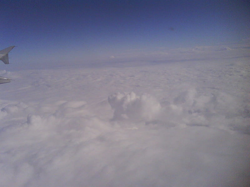 View of plane, plane, sky, clowd, view, HD wallpaper