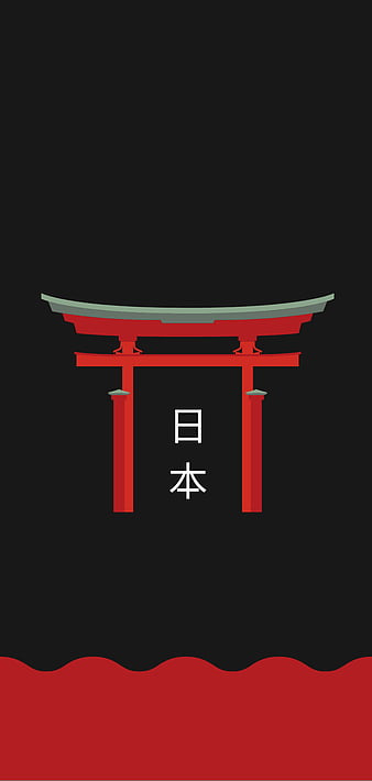 japon, dark, japanese, red, HD phone wallpaper