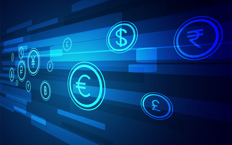 Finance Icons Blue Finance Background Currency Icons Money Background Currency Concepts Hd Wallpaper Peakpx
