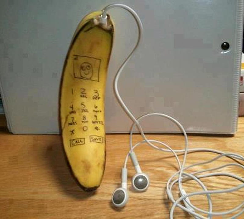Funny Iphone 6, banana, concept, HD wallpaper