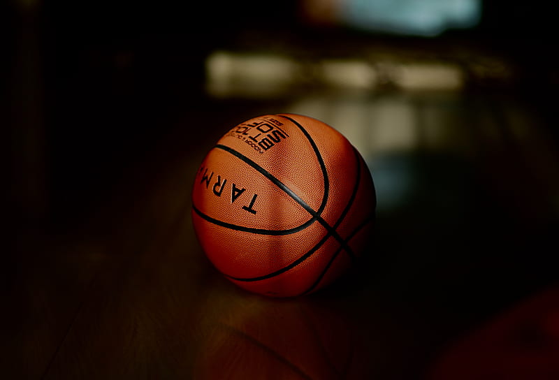 basketball, basketball ball, ball, dark, HD wallpaper