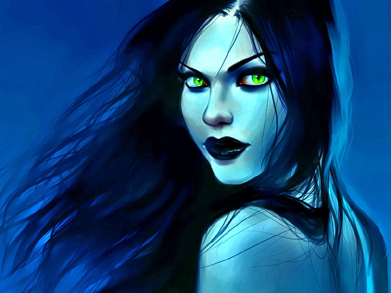 Siren of the Abyss, fantasy, gothic, women, dark, HD wallpaper