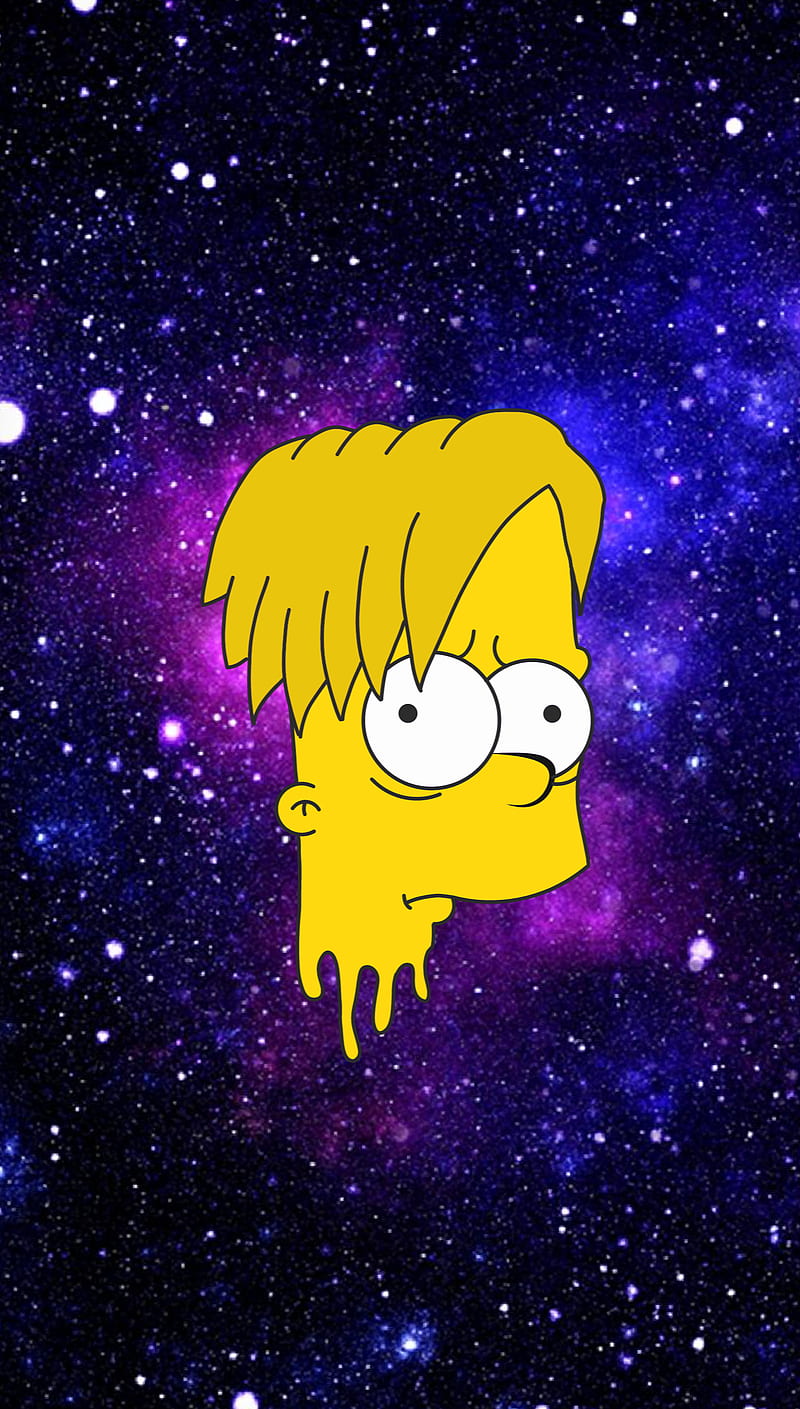 Sad Bart, galaxy, HD phone wallpaper