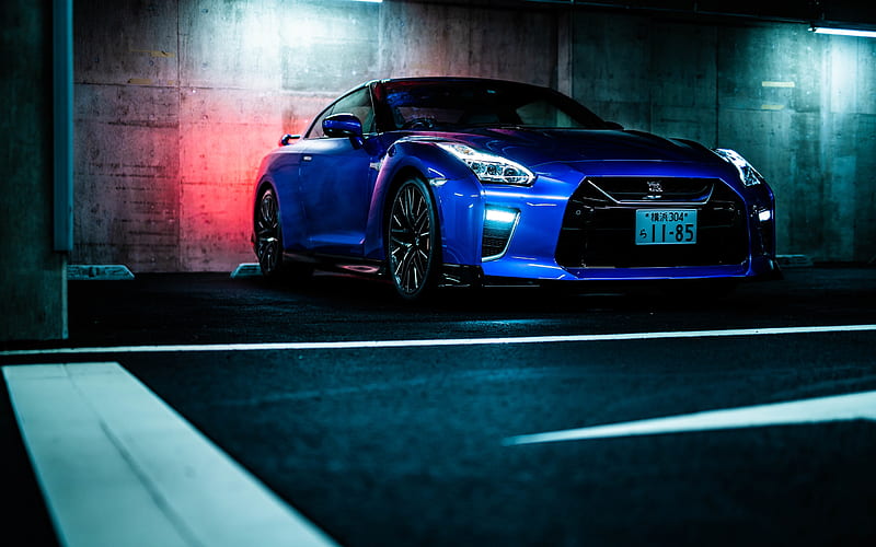 2020, Nissan GT-R, R35, 50th Anniversary, JP-Spec, blue sports coupe, tuning GT-R, new blue GT-R, Japanese sports cars, Nissan, HD wallpaper