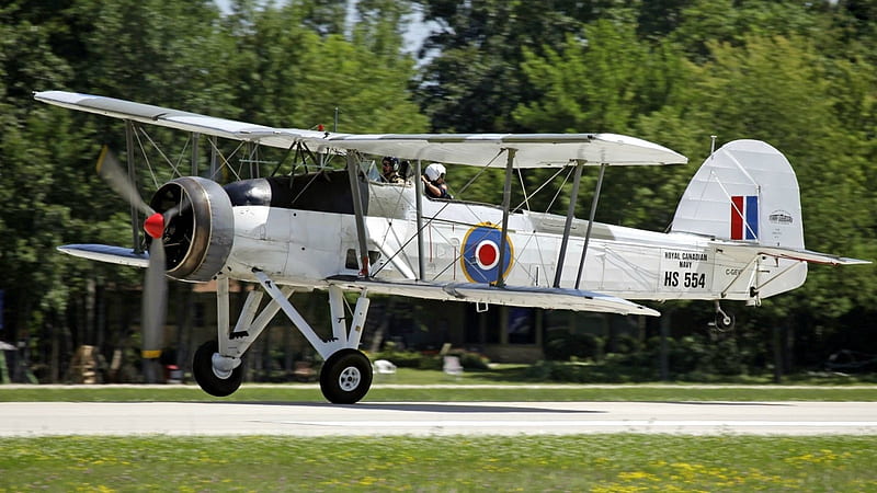 WWI Fairey Swordfish Bi-Plane, military, aircraft, canadian, biplane, HD wallpaper
